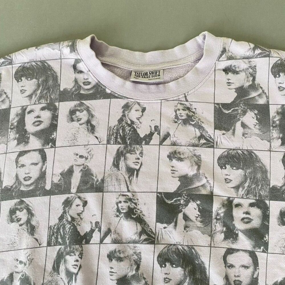 Taylor Swift The Eras Tour Sweatshirt Photo Collage Crewneck Oversized XL - Picture 4 of 11
